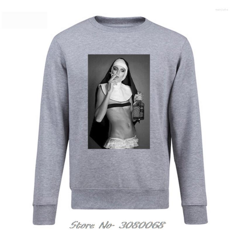 Men's Hoodies Nun Smoking Drink Funny Novelty Men Women Unisex Retro Hoodie Spring Autumn Cool O-neck Fleece Sweatshirts, Black 
Men's Hoodies Nun Smoking Drink Funny Novelty Men Women Unisex Retro Hoodie Spring Autumn Cool O-neck Fleece Sweatshirts, Black