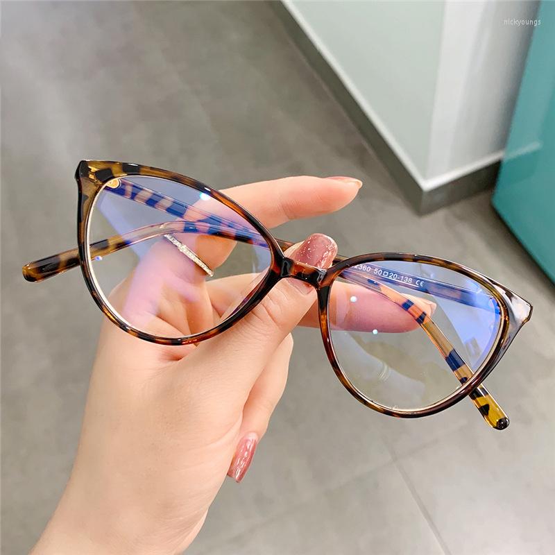 Sunglasses Retro Flat Glasses Cat Eye Butterfly Frame Blue Light Blocking