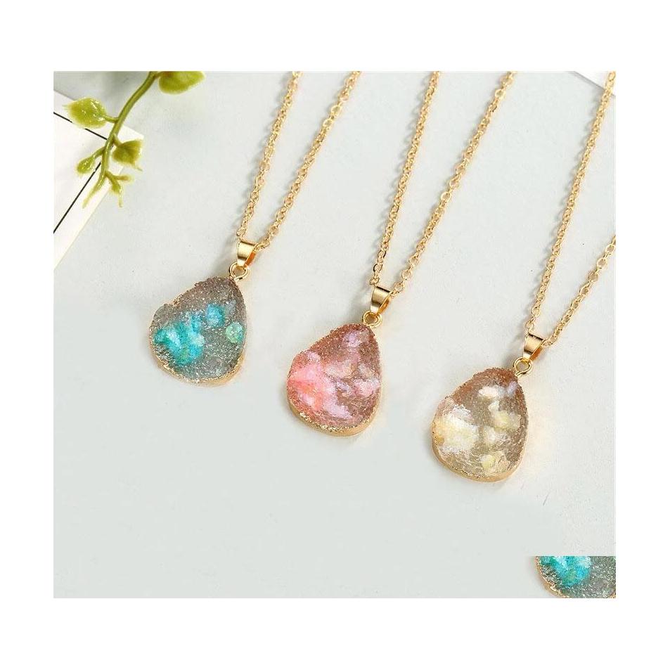 Pendant Necklaces Waterdrop Druzy Resin Quartz Gold Link Necklace Drusy Stone Pendant Droplet Chain Necklaces Jewelry For Women Girl Dhncz
Pendant Necklaces Waterdrop Druzy Resin Quartz Gold Link Necklace Drusy Stone Pendant Droplet Chain Necklaces Jewelry For Women Girl Dhncz