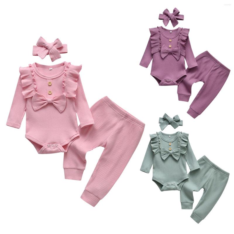 Clothing Sets 3pcs Born Baby Girl Solid Color Clothes Ruffles Long Sleeve Bodysuits Pants Headband Casual Toddler Infant Outfits, Green
Clothing Sets 3pcs Born Baby Girl Solid Color Clothes Ruffles Long Sleeve Bodysuits Pants Headband Casual Toddler Infant Outfits, Green