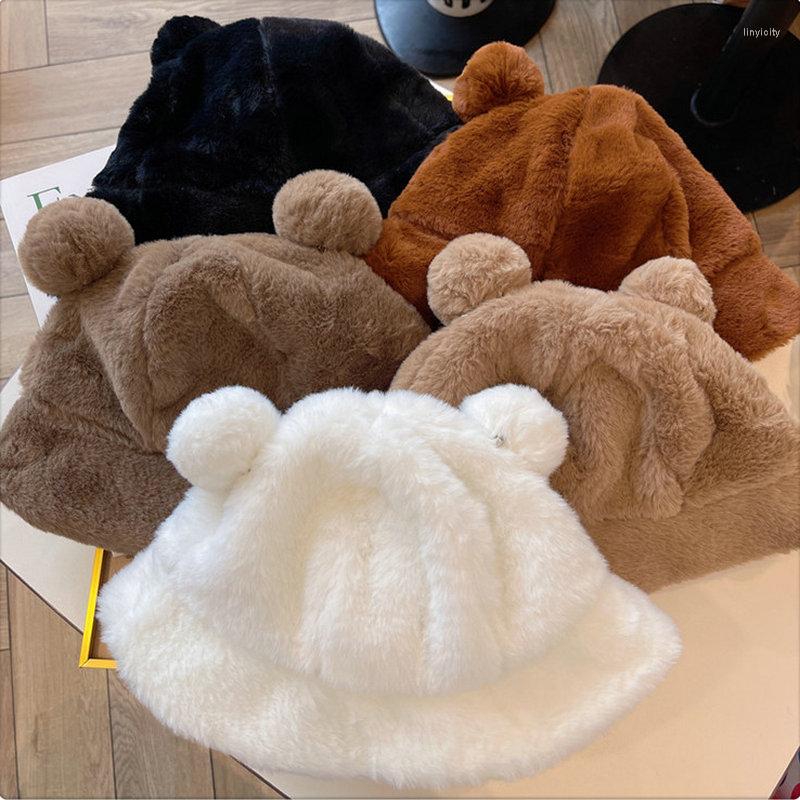 Berets Autumn Winter Leopard Furry Fur Bucket Hat Bear Ear Ball Plush Fisherman Soft Warm Thick Basin Protection Hats, Grey
Berets Autumn Winter Leopard Furry Fur Bucket Hat Bear Ear Ball Plush Fisherman Soft Warm Thick Basin Protection Hats, Grey