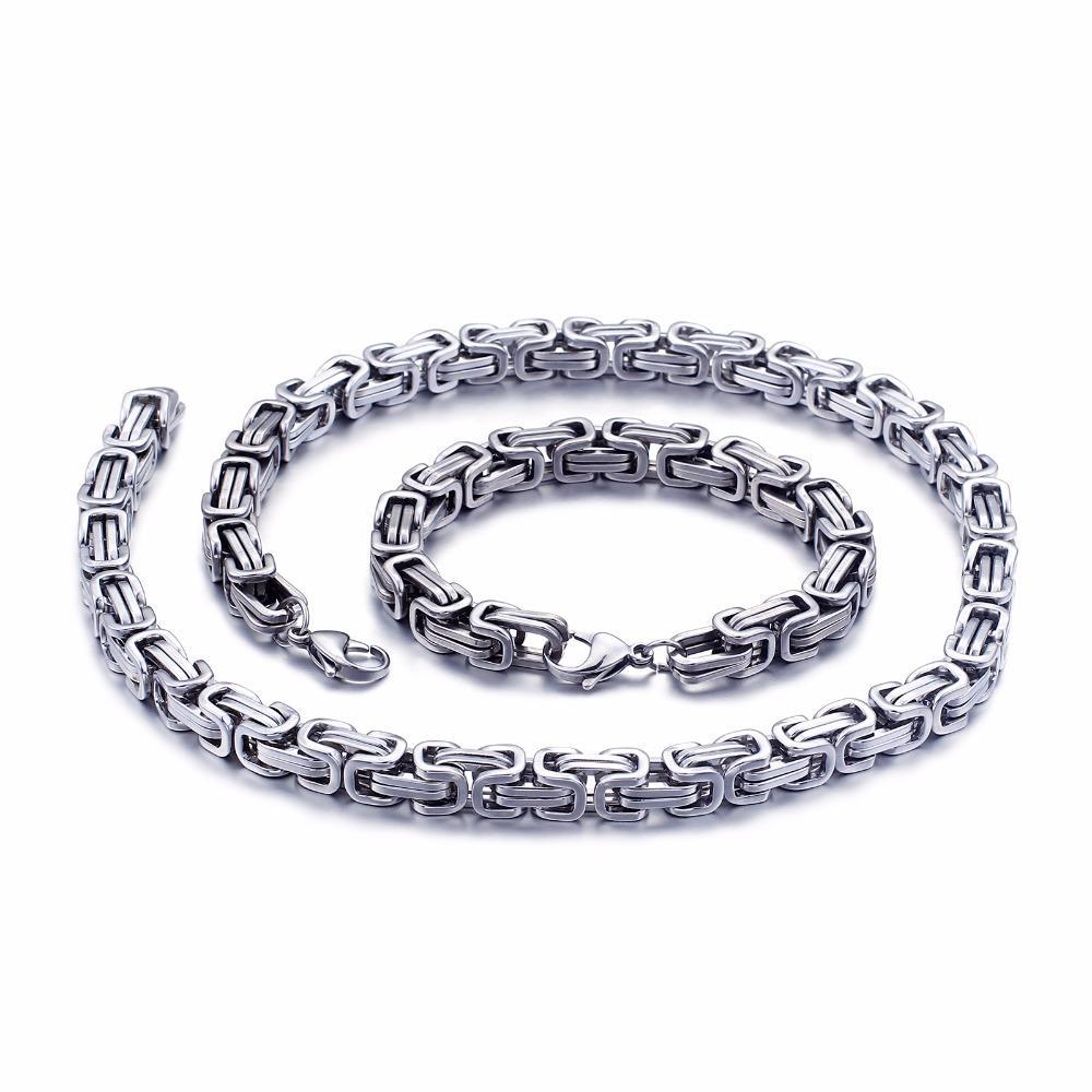 Chains 5Mm/6Mm/8Mm Wide Sier Stainless Steel King Byzantine Chain Necklace Bracelet Mens Jewelry Handmade Drop Delivery Necklaces Pen Dhzpj
Chains 5Mm/6Mm/8Mm Wide Sier Stainless Steel King Byzantine Chain Necklace Bracelet Mens Jewelry Handmade Drop Delivery Necklaces Pen Dhzpj