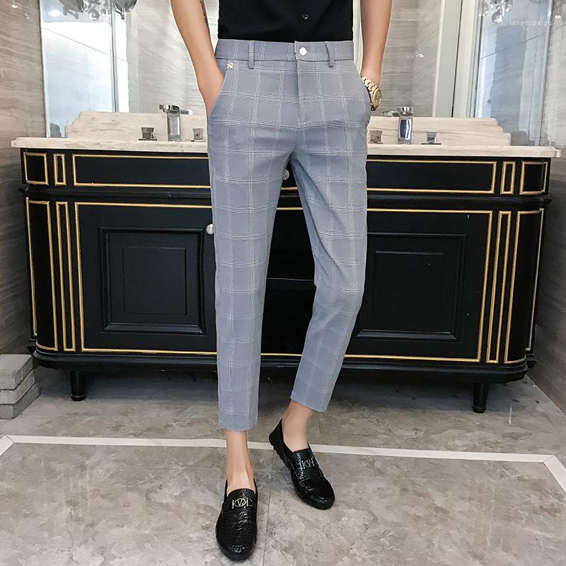 Men' Suits -3XL Streetwear Fashion Slim Fit Dress Trousers Ankle Pants Plaid Men Office Skinny Wedding Pant For Man, Gray suit pants
Men' Suits -3XL Streetwear Fashion Slim Fit Dress Trousers Ankle Pants Plaid Men Office Skinny Wedding Pant For Man, Gray suit pants