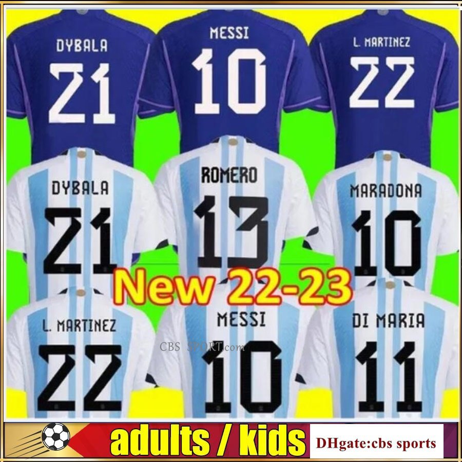 Top Argentina Soccer Jersey Player Fans Version Football Shirt 2022 2023 DI MARIA DYBALA LO CELSO National Team MARADONA Maillot Foot Men Kids home away uniforms, Mens home+patch
Top Argentina Soccer Jersey Player Fans Version Football Shirt 2022 2023 DI MARIA DYBALA LO CELSO National Team MARADONA Maillot Foot Men Kids home away uniforms, Mens home+patch