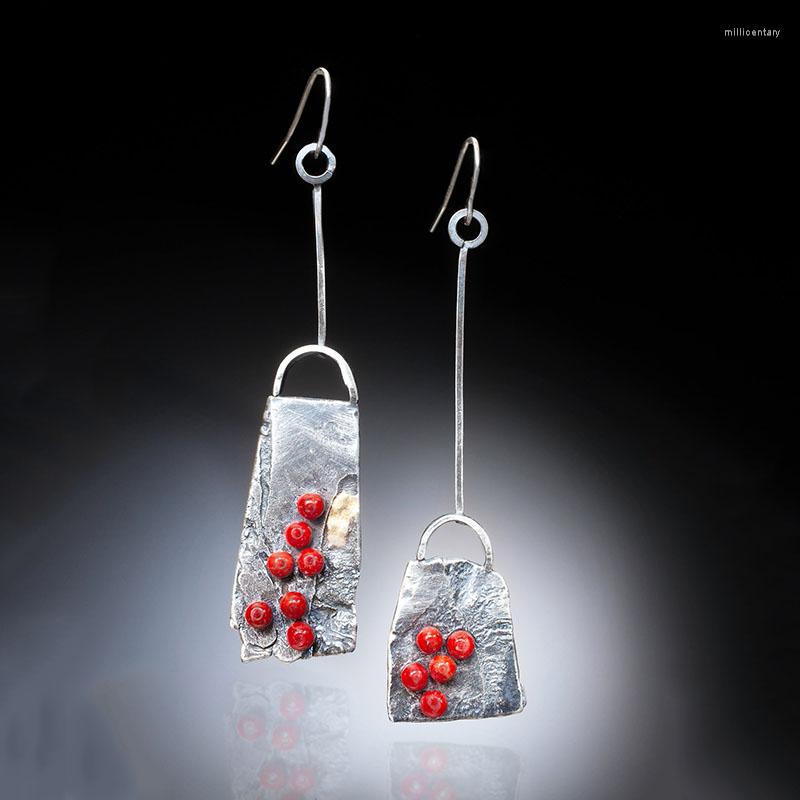 Dangle Earrings Vintage Drop Earring For Women Classic Silver Color Red Coral Asymmetric Lock Bag Shape Hook Jewelry
Dangle Earrings Vintage Drop Earring For Women Classic Silver Color Red Coral Asymmetric Lock Bag Shape Hook Jewelry