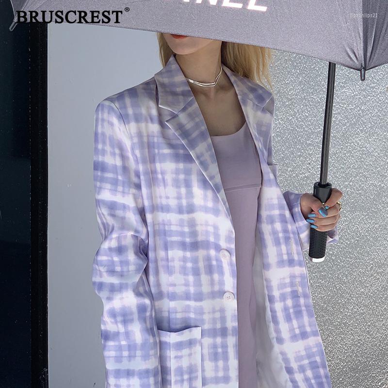 Women' Suits 2022 Fall Jackets For Women Autumn Vintage Blazer Casual Tie Dye Korean Long Elegant Plaid Purple
Women' Suits 2022 Fall Jackets For Women Autumn Vintage Blazer Casual Tie Dye Korean Long Elegant Plaid Purple