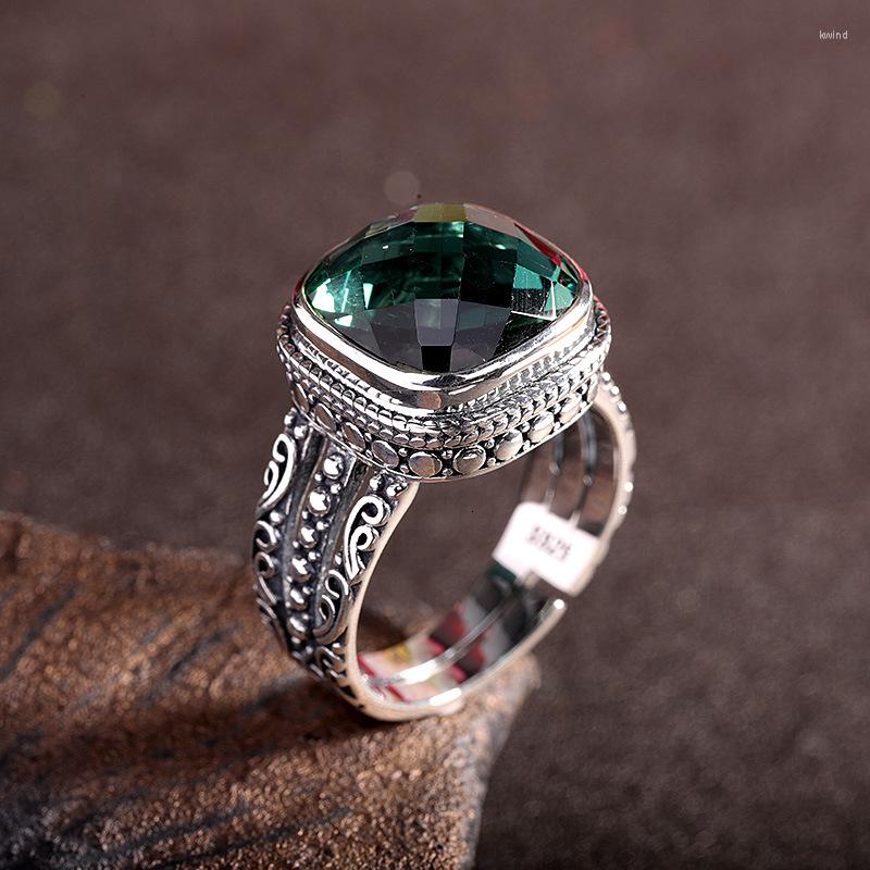 Cluster Rings GEEZENCA Green Crystal 925 Sterling Silver Women's Ring Trendy Vintage Faceted Stone Wide Party Gift Fine Jewelry
Cluster Rings GEEZENCA Green Crystal 925 Sterling Silver Women's Ring Trendy Vintage Faceted Stone Wide Party Gift Fine Jewelry