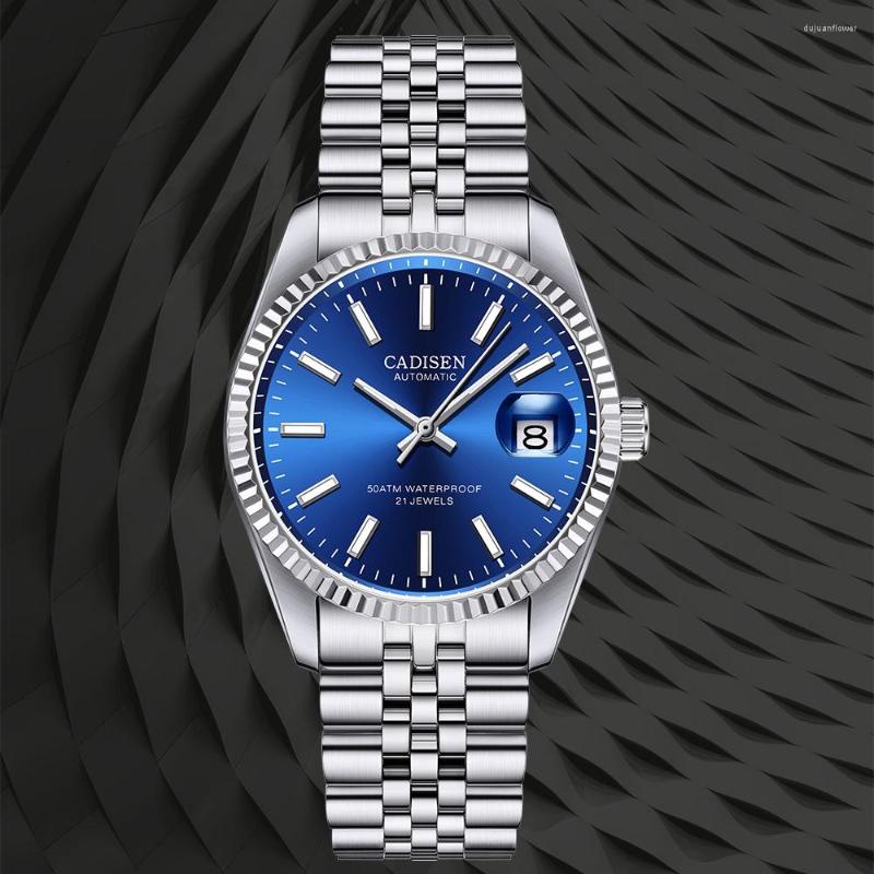 Wristwatches 2022 CADISEN Men Mechanical Watches Top Automatic Watch Stainless Steel Waterproof Relogio Hombre, Gold
Wristwatches 2022 CADISEN Men Mechanical Watches Top Automatic Watch Stainless Steel Waterproof Relogio Hombre, Gold