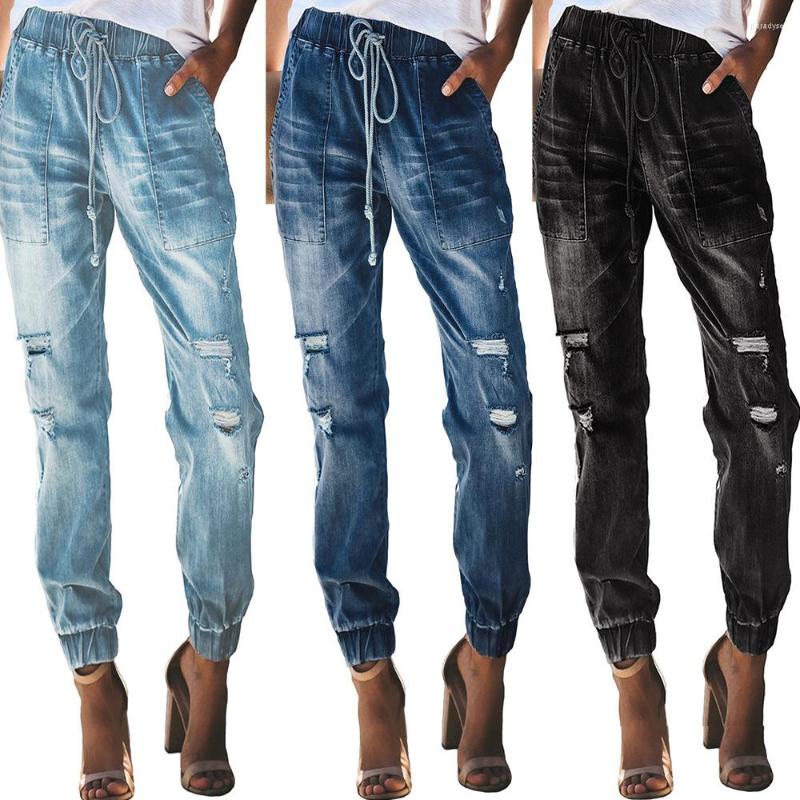 Women' Jeans Women' Spring And Autumn Fashion Personality Drawstring Elastic Waist Casual Broken, Pale blue
Women' Jeans Women' Spring And Autumn Fashion Personality Drawstring Elastic Waist Casual Broken, Pale blue