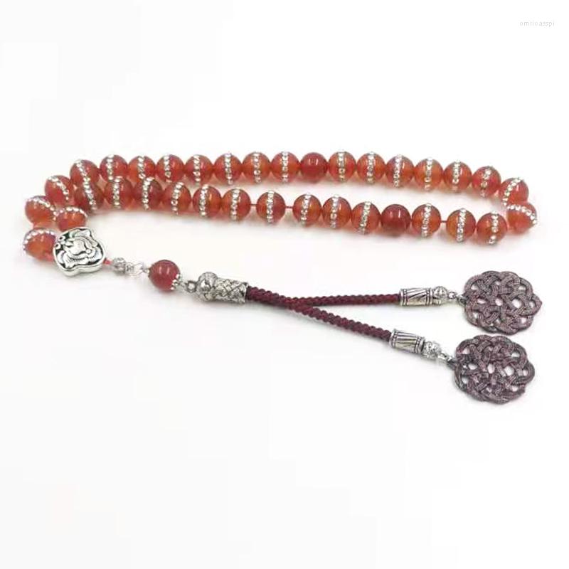 Strand 2022 Tasbih Natural Red Agates With Crystal Diamonds 33 Prayer Bead Misbaha Islam Ramadan Eid Gift Accessories Jewelry Bracelet
Strand 2022 Tasbih Natural Red Agates With Crystal Diamonds 33 Prayer Bead Misbaha Islam Ramadan Eid Gift Accessories Jewelry Bracelet