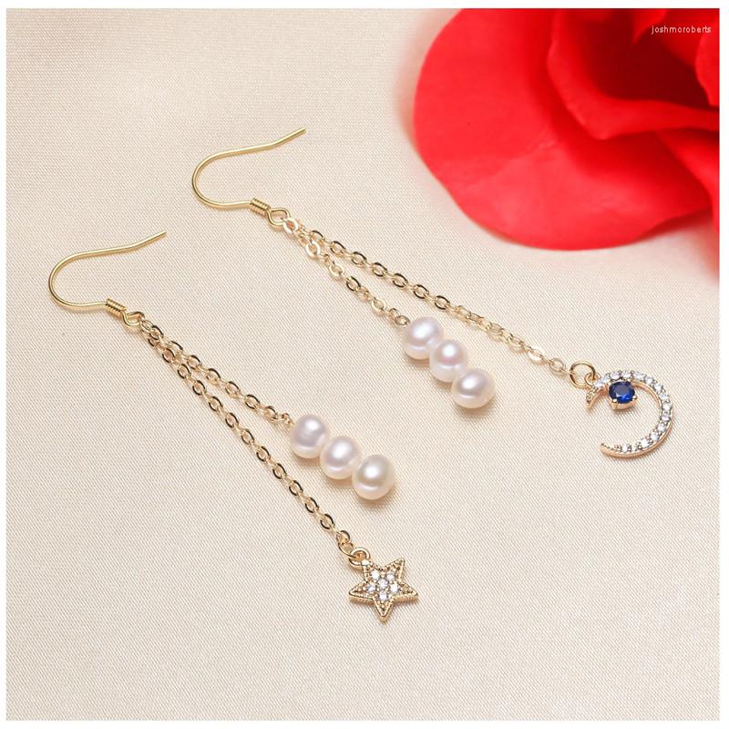 Dangle Earrings Star Moon Shape Real Freshwater 5-6MM Pearl Gold Plated Drop Nice Party Wedding Women Gift 10 Pairs/lot
Dangle Earrings Star Moon Shape Real Freshwater 5-6MM Pearl Gold Plated Drop Nice Party Wedding Women Gift 10 Pairs/lot