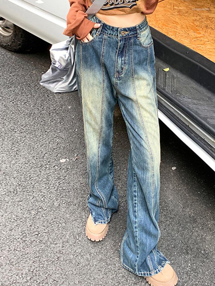 Women's Jeans Streetwear Vintage Mopping Women Simple Classic High Waist Straight Wide Leg Denim Trouser Y2k Retro Slit Jean Pants 2022, Blue
Women's Jeans Streetwear Vintage Mopping Women Simple Classic High Waist Straight Wide Leg Denim Trouser Y2k Retro Slit Jean Pants 2022, Blue