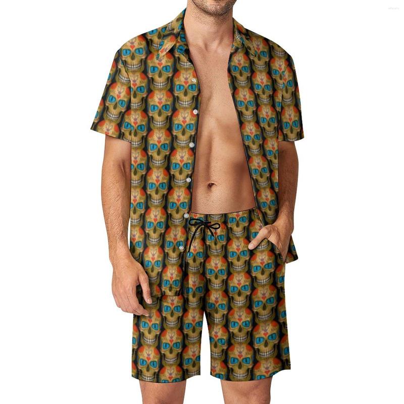 Men's Tracksuits Blue Eyed Sugar Skull Men Sets Zombie Dead Casual Shirt Set Funny Vacation Shorts Summer Suit Two-piece Big Size, Style-3
Men's Tracksuits Blue Eyed Sugar Skull Men Sets Zombie Dead Casual Shirt Set Funny Vacation Shorts Summer Suit Two-piece Big Size, Style-3