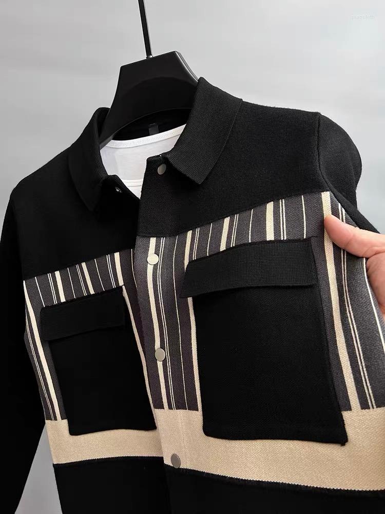 Men's Jackets High Grade Trend Color Contrast Sweater Cardigan Men's Lapel Spring And Autumn Casual Coat Knitting Jacket, Black
Men's Jackets High Grade Trend Color Contrast Sweater Cardigan Men's Lapel Spring And Autumn Casual Coat Knitting Jacket, Black