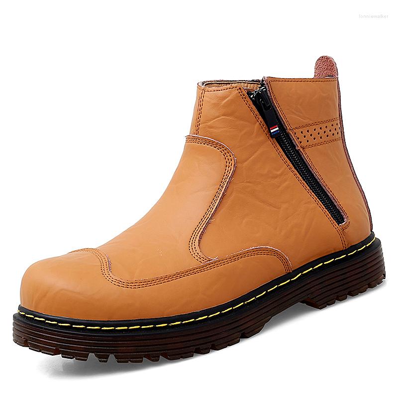 Boots Slip On Zipper Retro Men's Fashion Genuine Leisure Shoes Classics Motorcycle Ankle Boot Men Winter Casual Shoe Large Size, Black
Boots Slip On Zipper Retro Men's Fashion Genuine Leisure Shoes Classics Motorcycle Ankle Boot Men Winter Casual Shoe Large Size, Black