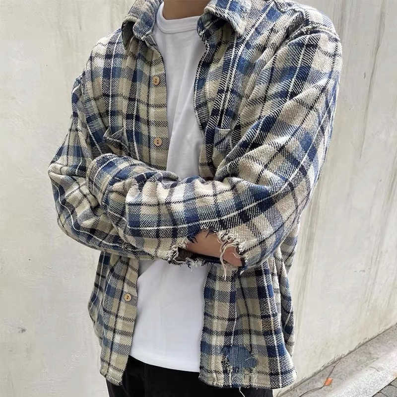 Men's Jackets 2022 High Street Destruction Process Plaid Flannel Casual Vintage Men's And Women's Shirts Jackets T221202, Black
Men's Jackets 2022 High Street Destruction Process Plaid Flannel Casual Vintage Men's And Women's Shirts Jackets T221202, Black
