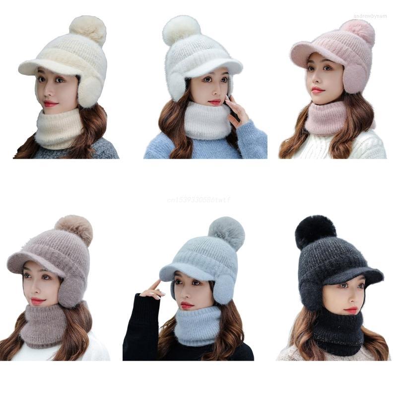 Berets Knit Hat Scarf Set With Earflap Beanie Balaclava Neck Warmer Dropship, White
Berets Knit Hat Scarf Set With Earflap Beanie Balaclava Neck Warmer Dropship, White