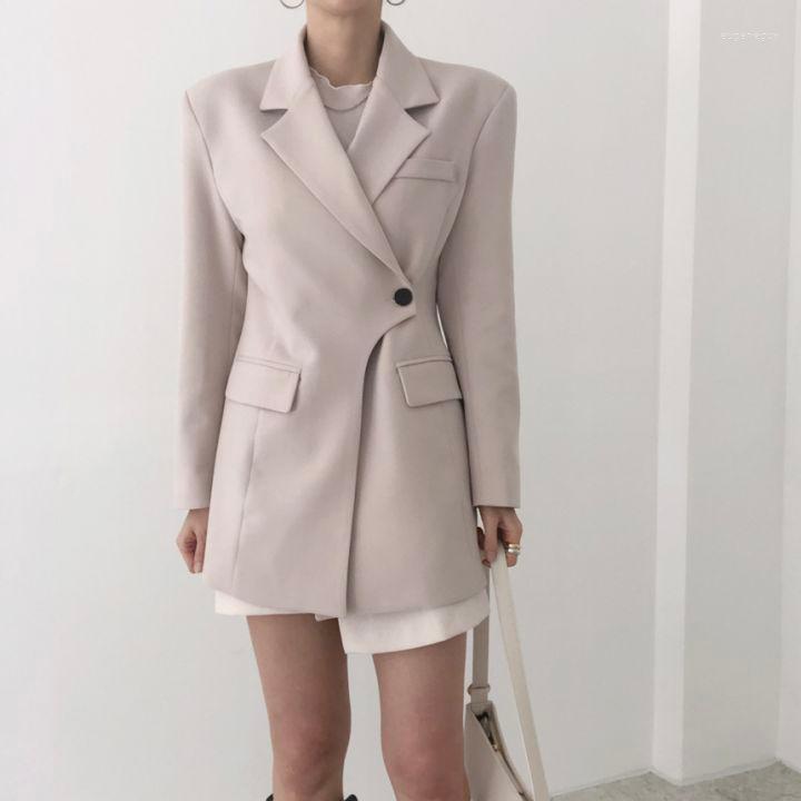Women' Suits Spring Autumn Elegant Single Button Irregular Blazer Jacket For Women High Street Chic Korean Style Lady Long Sleeve Suit, Black
Women' Suits Spring Autumn Elegant Single Button Irregular Blazer Jacket For Women High Street Chic Korean Style Lady Long Sleeve Suit, Black