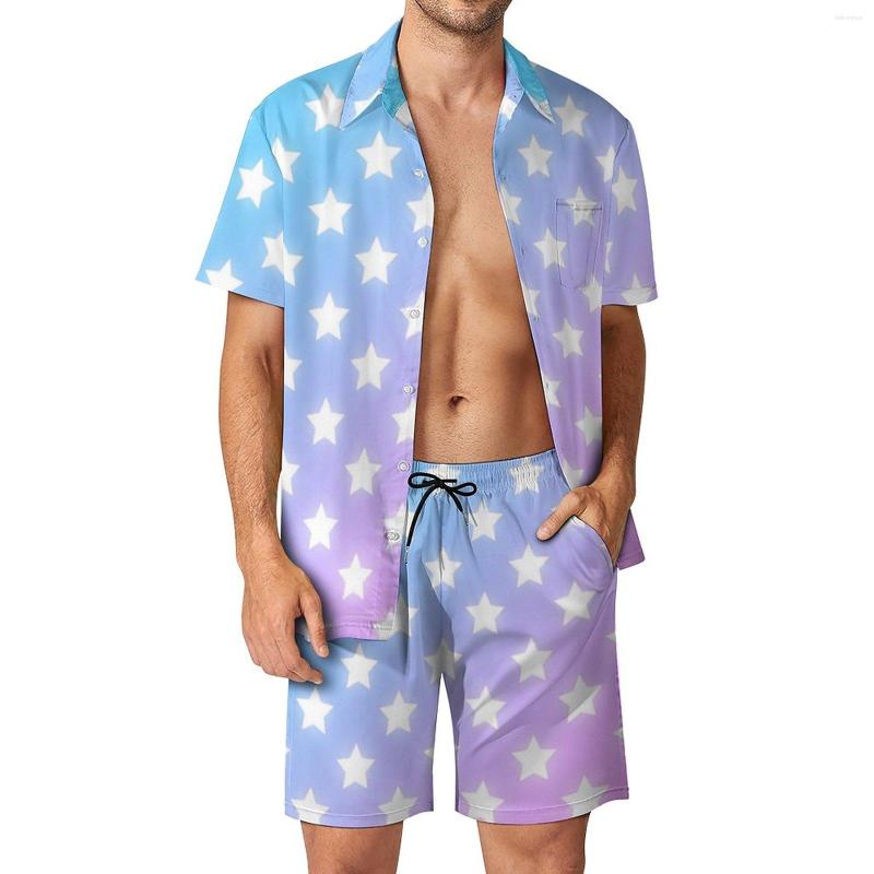 Men's Tracksuits White Stars Print Men Sets Colorful Casual Shorts Summer Streetwear Beach Shirt Set Short Sleeves Oversize Suit Gift, Style-1
Men's Tracksuits White Stars Print Men Sets Colorful Casual Shorts Summer Streetwear Beach Shirt Set Short Sleeves Oversize Suit Gift, Style-1