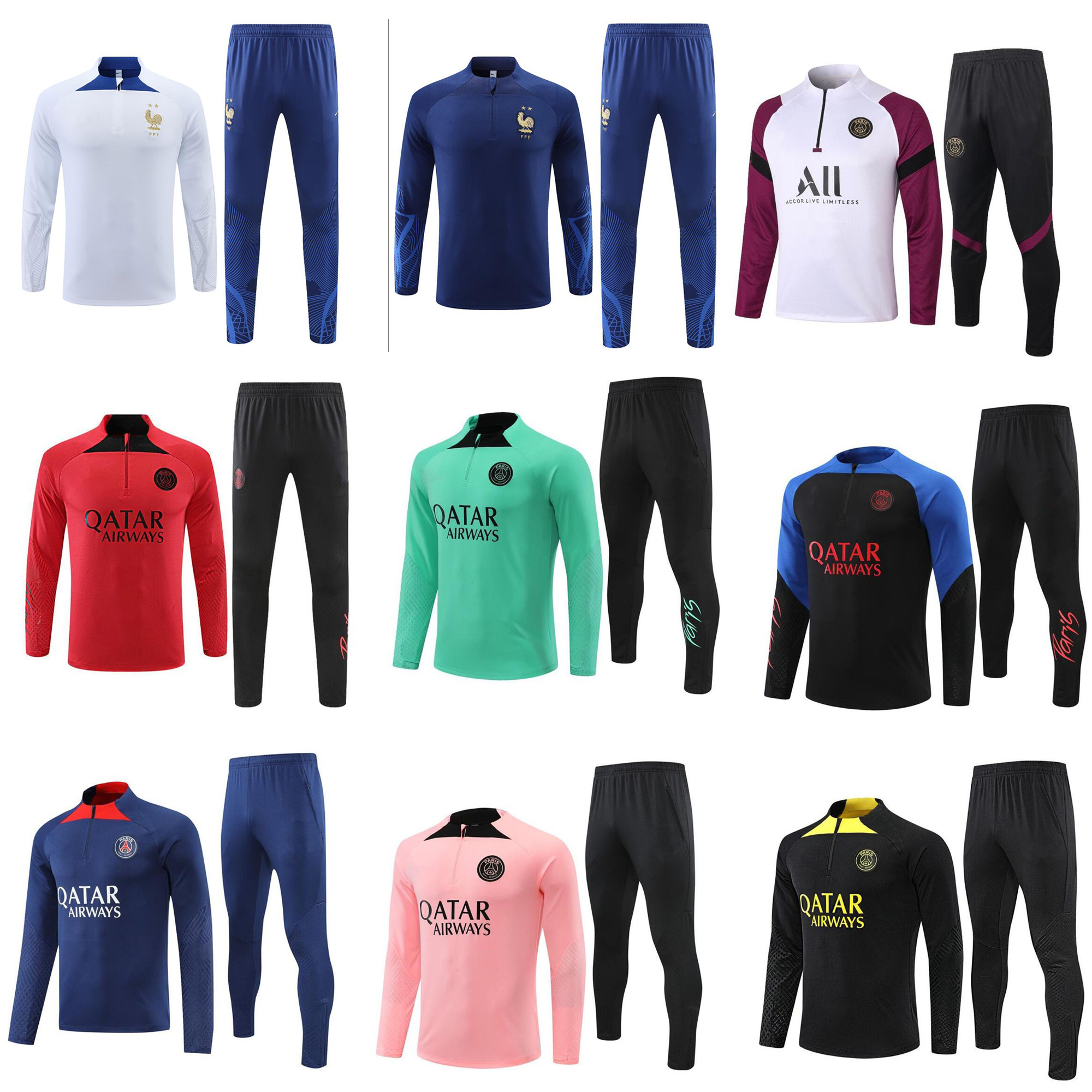 French club Full Sets 2022 psgS Tracksuits Sets soccer jersey 2223 Maillot de foot equipe Maillots kids kit Men chandal futbol football survetement
French club Full Sets 2022 psgS Tracksuits Sets soccer jersey 2223 Maillot de foot equipe Maillots kids kit Men chandal futbol football survetement