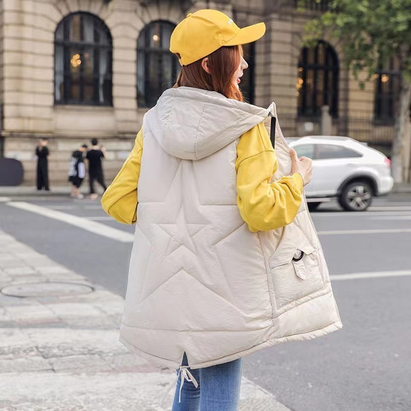 Women's Vests Cotton Down Vest Women Winter Fashion Hooded Cotton Waistcoat Casual Streetwear Winter Sleeveless Jacket For Women 221202, Green
Women's Vests Cotton Down Vest Women Winter Fashion Hooded Cotton Waistcoat Casual Streetwear Winter Sleeveless Jacket For Women 221202, Green