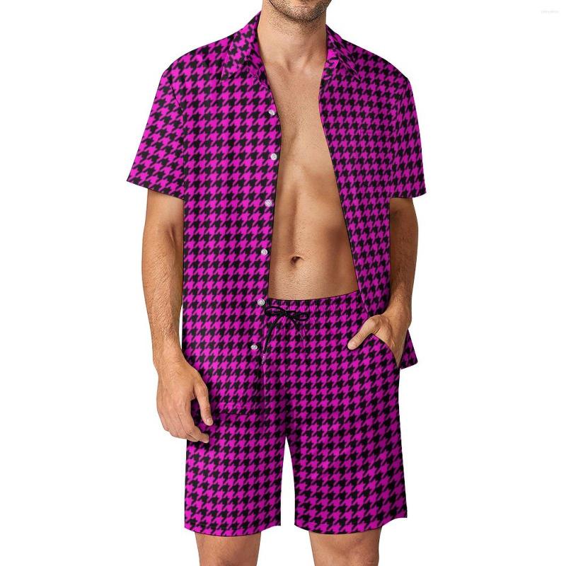 Men's Tracksuits Black Pink Houndstooth Men Sets Retro Print Casual Shorts Summer Novelty Beach Shirt Set Short-Sleeve Big Size Suit Gift, Style-9
Men's Tracksuits Black Pink Houndstooth Men Sets Retro Print Casual Shorts Summer Novelty Beach Shirt Set Short-Sleeve Big Size Suit Gift, Style-9