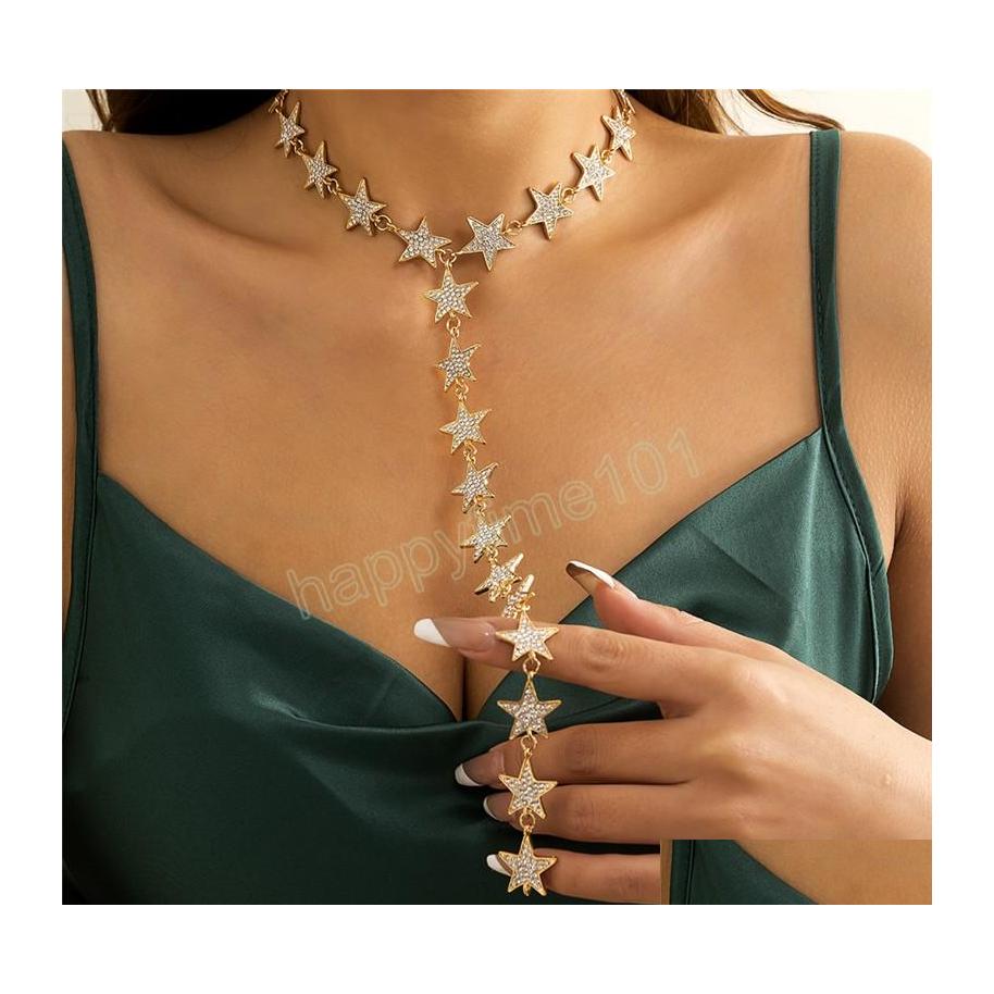 Pendant Necklaces Luxury Fl Rhinestone Gold Color Long Chain Necklace Fashion Statement Vintage Crystal Choker Collar Elegant Jewelr Dh5Hh
Pendant Necklaces Luxury Fl Rhinestone Gold Color Long Chain Necklace Fashion Statement Vintage Crystal Choker Collar Elegant Jewelr Dh5Hh