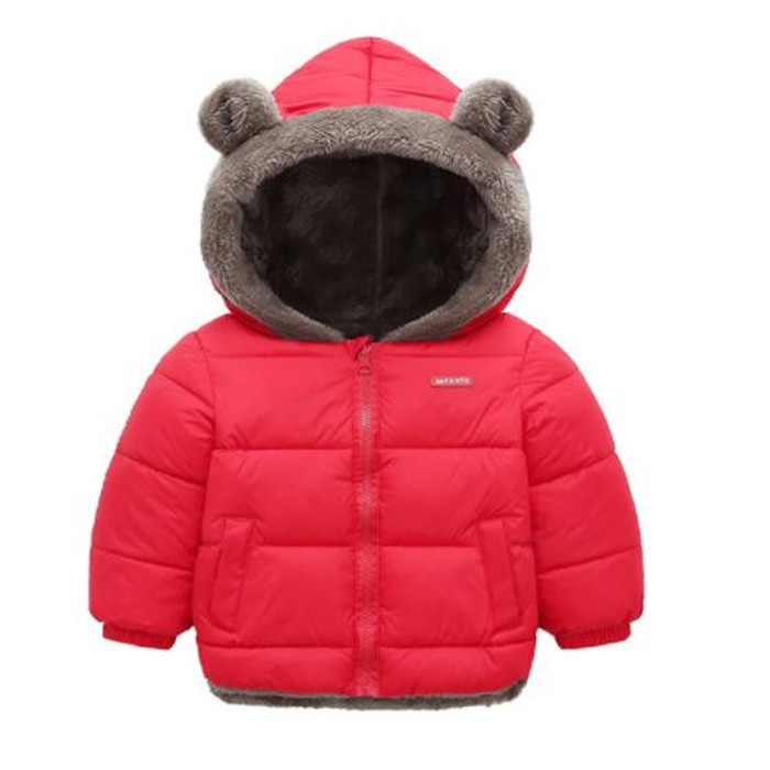 Children's Clothing Thickened Down Cotton Coat Boy Girls Winter Lamb Fleece Jacket kids Zipper Hooded Outwear