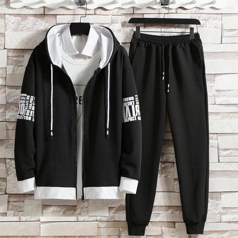 Men's Tracksuits 1 Set Men Sweatshirt Sweatpants Letter Print Zipper Sportswear Loose Patchwork Hooded Jacket Pant Outfit For Sport, Black
Men's Tracksuits 1 Set Men Sweatshirt Sweatpants Letter Print Zipper Sportswear Loose Patchwork Hooded Jacket Pant Outfit For Sport, Black