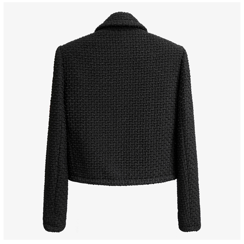 Women's Jackets HIGH STREET Fashion Jacket Wool Blends Vintage Tweed Short Coat 221201
