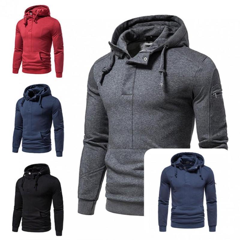 Men's Sweaters Terrific Sweatshirt Solid Color Single Button Spring Hoodie Slim, Black
Men's Sweaters Terrific Sweatshirt Solid Color Single Button Spring Hoodie Slim, Black