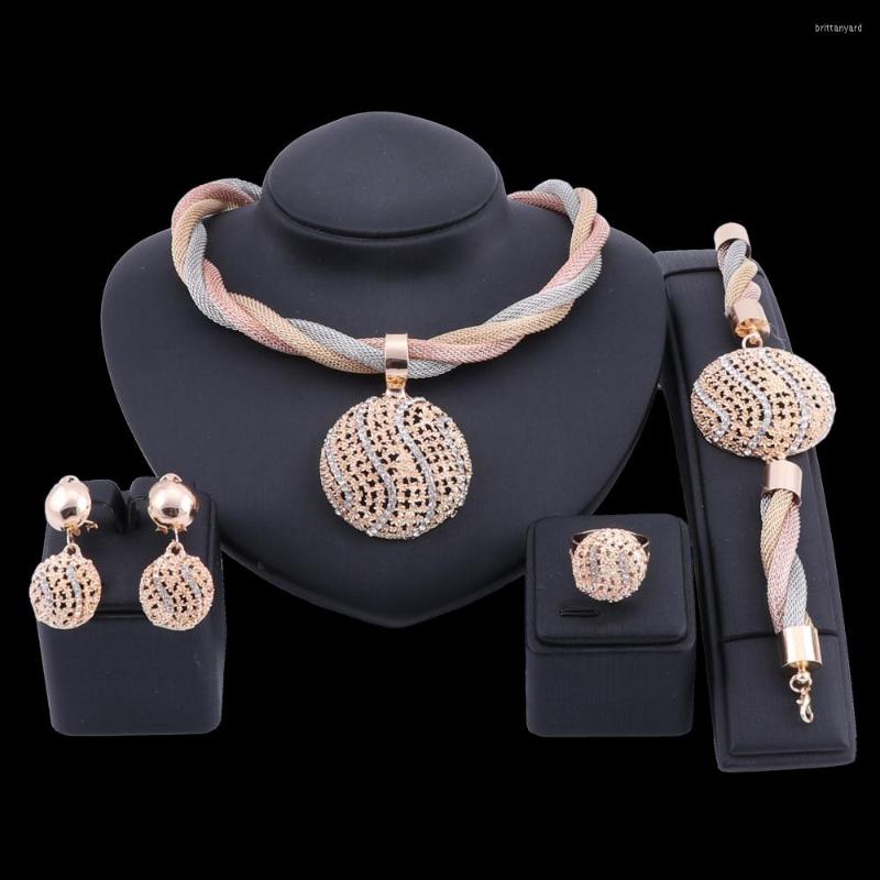 Necklace Earrings Set Arrival African Wedding Jewelry Gold Color Dubai Romantic Ball Design Jewellery, Picture shown
Necklace Earrings Set Arrival African Wedding Jewelry Gold Color Dubai Romantic Ball Design Jewellery, Picture shown