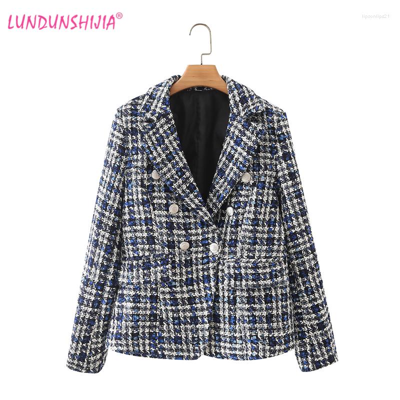 Women' Suits LUNDUNSHIJIA 2022 Spring Autumn Fashion Short Female Woolen Outwear Jackets Ladies Navy Blue Patchwork Suit Femme, Photo color
Women' Suits LUNDUNSHIJIA 2022 Spring Autumn Fashion Short Female Woolen Outwear Jackets Ladies Navy Blue Patchwork Suit Femme, Photo color
