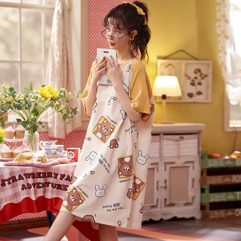 Women's Sleepwear Nightdress Female Summer Sweet Net Red Personality Pajamas Ladies Home Service Cartoon Cute Students, Beige
Women's Sleepwear Nightdress Female Summer Sweet Net Red Personality Pajamas Ladies Home Service Cartoon Cute Students, Beige