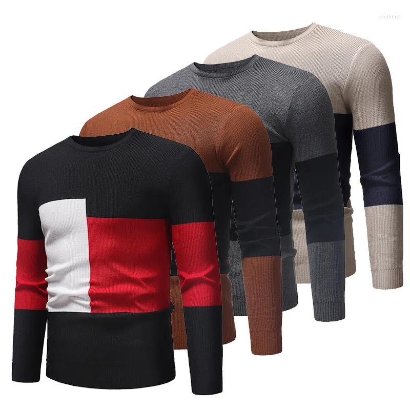Men's Sweaters Mens Knitted Pullovers Contrast Color Stitching Slim Round Neck Sweater Fashion Casual Base Kintwear Male Clothing, Black
Men's Sweaters Mens Knitted Pullovers Contrast Color Stitching Slim Round Neck Sweater Fashion Casual Base Kintwear Male Clothing, Black
