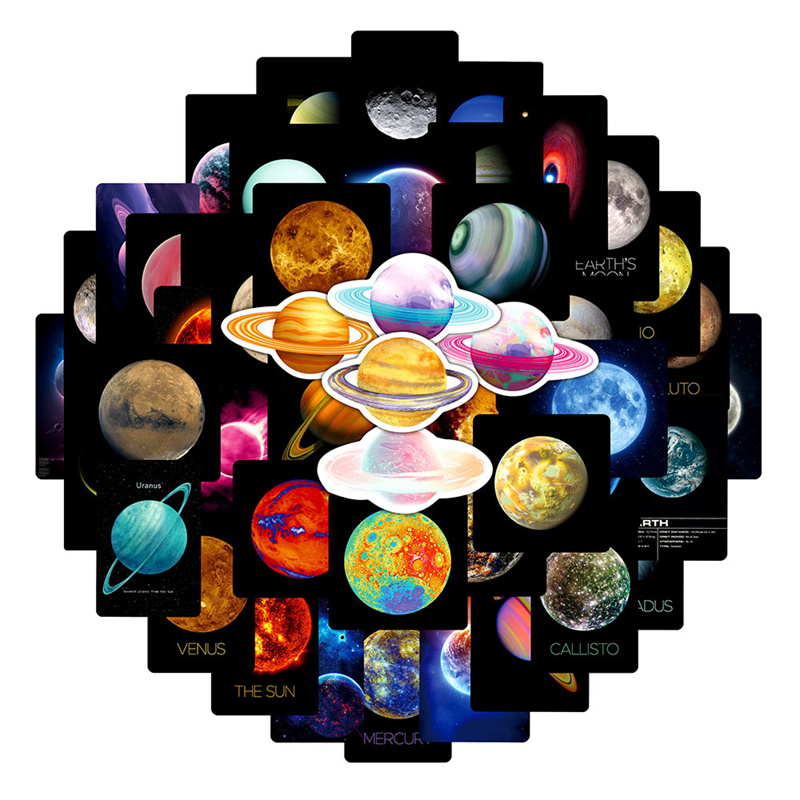 50PCS/pack Cosmic Planet Stickers Book Laptop Guitar Motorcycle Luggage Skateboard DIY Decorative Decal, Multi colors
50PCS/pack Cosmic Planet Stickers Book Laptop Guitar Motorcycle Luggage Skateboard DIY Decorative Decal, Multi colors