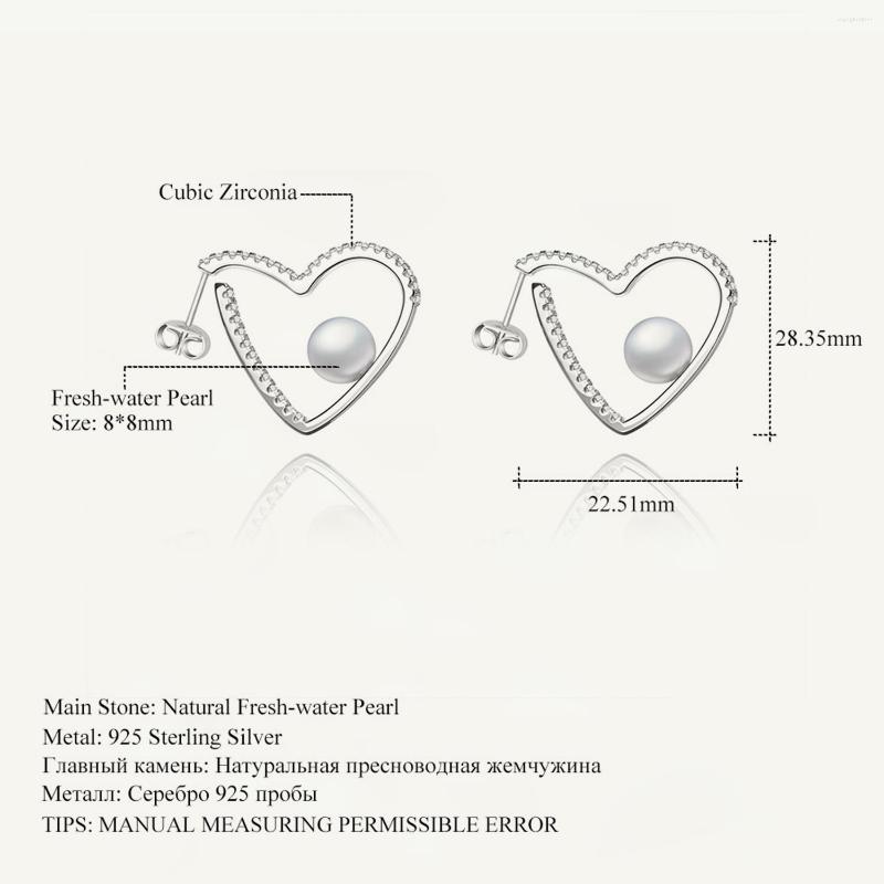 Stud Earrings GEM'S BALLET Natural Fresh-water Pearl Heart 925 Sterling Silver Fine Jewelry Love Token For Women Girlfriend Girl
Stud Earrings GEM'S BALLET Natural Fresh-water Pearl Heart 925 Sterling Silver Fine Jewelry Love Token For Women Girlfriend Girl