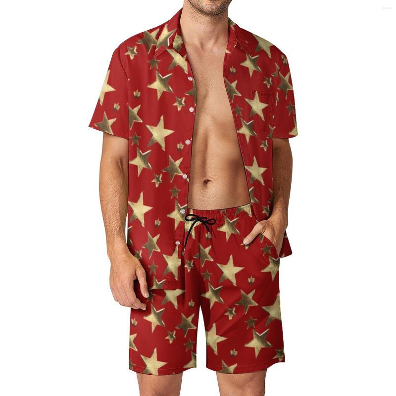 Men's Tracksuits Gold Star Print Men Sets Festive Christmas Casual Shirt Set Trendy Beachwear Shorts Summer Suit 2 Piece 2XL 3XL, Style-2
Men's Tracksuits Gold Star Print Men Sets Festive Christmas Casual Shirt Set Trendy Beachwear Shorts Summer Suit 2 Piece 2XL 3XL, Style-2