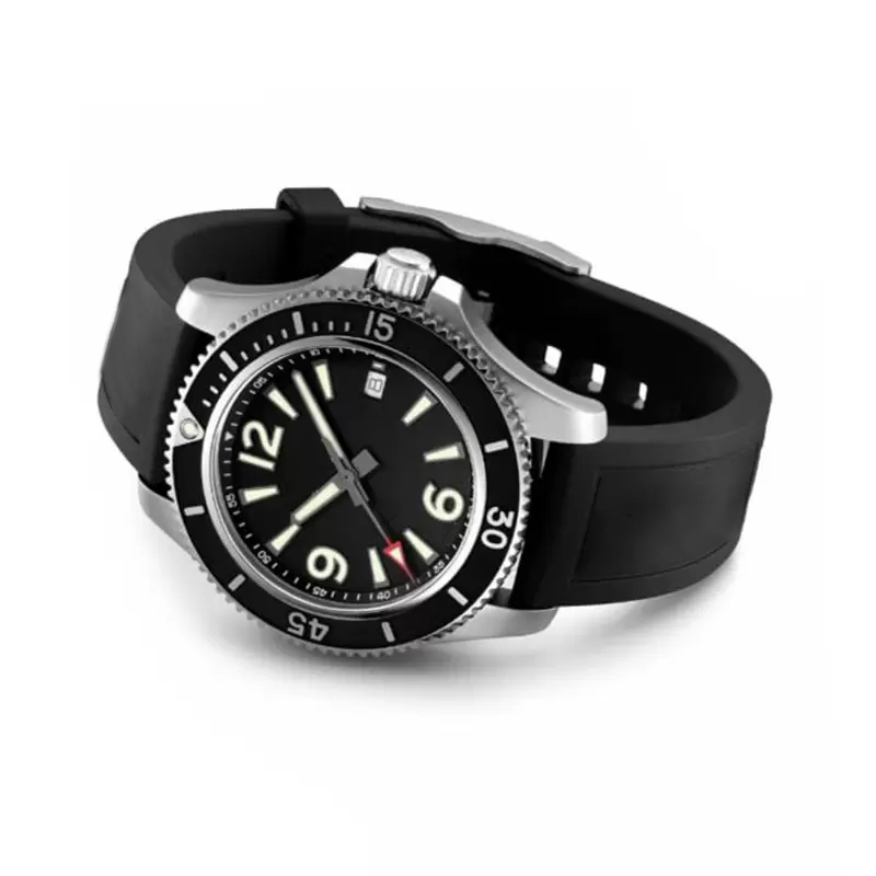 Mens Watch Automatic Mechanical Movement Rubber Strap Stainless Steel Men Watches Male Wristwatches