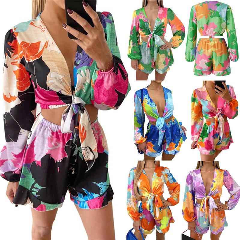 Women' Tracksuits Women Summer Casual Outfits Long Lantern Sleeve Deep V-Neck Cardigan Tops Matching Elastic Waist Shorts
Women' Tracksuits Women Summer Casual Outfits Long Lantern Sleeve Deep V-Neck Cardigan Tops Matching Elastic Waist Shorts