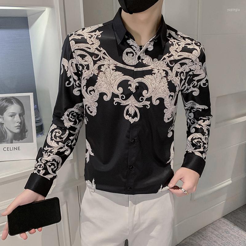 Men's Casual Shirts Floral Fashion Square Collar Mens Paisley Asian Size -5XL Long Sleeve Male Stage Shirt, A505-black
Men's Casual Shirts Floral Fashion Square Collar Mens Paisley Asian Size -5XL Long Sleeve Male Stage Shirt, A505-black
