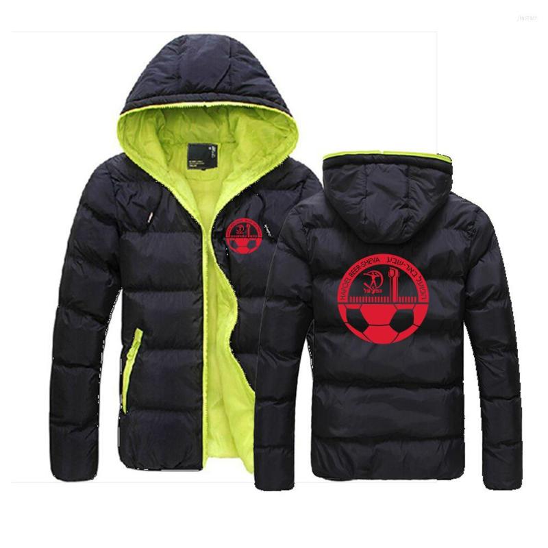 

Men' Hoodies 2022 Men' HAPOEL BEER SHEVA Logo Printed Winter Color Block Zipper Hooded Jacket Cotton Clothes Fashion Classic