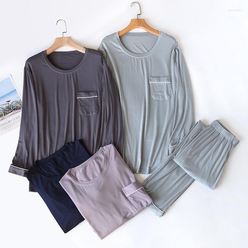 Men's Sleepwear Pajamas Set For Men's Spring And Autumn Modal Cotton Long-sleeved Home Clothes Loose Style Fashion Nightwear Suit, Blue
Men's Sleepwear Pajamas Set For Men's Spring And Autumn Modal Cotton Long-sleeved Home Clothes Loose Style Fashion Nightwear Suit, Blue