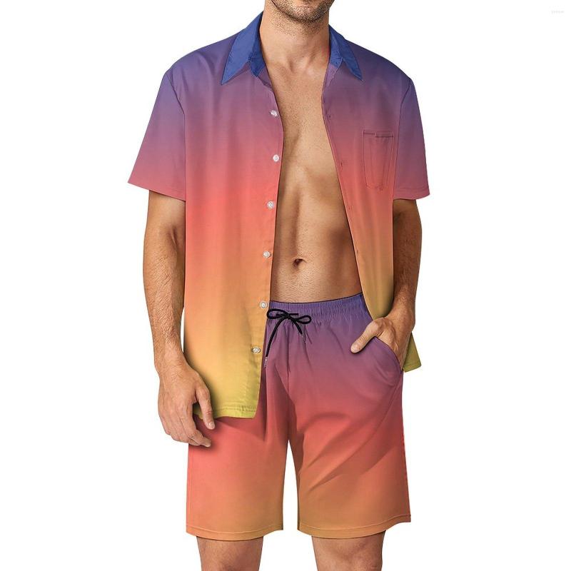 Men's Tracksuits Colorful Sunset Beachwear Men Sets Print Casual Shirt Set Summer Shorts Two-piece Vintage Suit Plus Size, Style-6
Men's Tracksuits Colorful Sunset Beachwear Men Sets Print Casual Shirt Set Summer Shorts Two-piece Vintage Suit Plus Size, Style-6