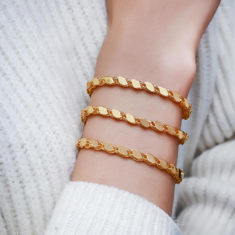 Link Bracelets Muslim Islamic Fashion 4mm Wide Wristband Gold Lady Charm Bracelet Middle East Arab Luxury Jewelry Never Fading
Link Bracelets Muslim Islamic Fashion 4mm Wide Wristband Gold Lady Charm Bracelet Middle East Arab Luxury Jewelry Never Fading