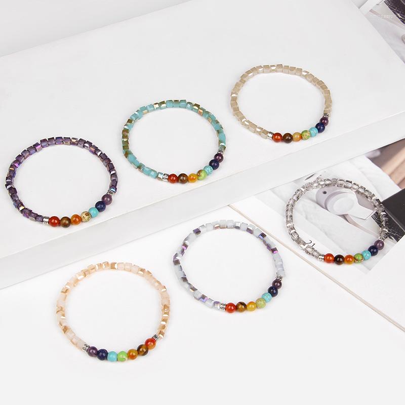 Strand 7 Chakra Reiki Stone Beads Bracelets Amethysts Crystal Square Spacer For Women Men Healing Yoga Jewelry Bangles
Strand 7 Chakra Reiki Stone Beads Bracelets Amethysts Crystal Square Spacer For Women Men Healing Yoga Jewelry Bangles