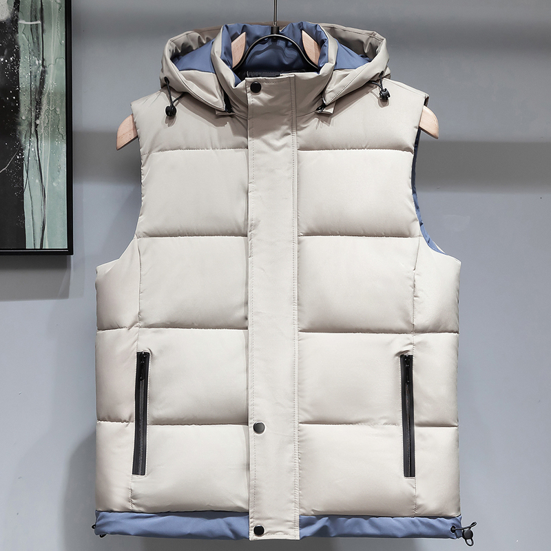 Men's Vests Winter Thick Vests Men Brand Casual Hooded Thick Cotton Padded Sleeveless Coat Men Plus Size Waistcoat High Quality 221202, Black
Men's Vests Winter Thick Vests Men Brand Casual Hooded Thick Cotton Padded Sleeveless Coat Men Plus Size Waistcoat High Quality 221202, Black