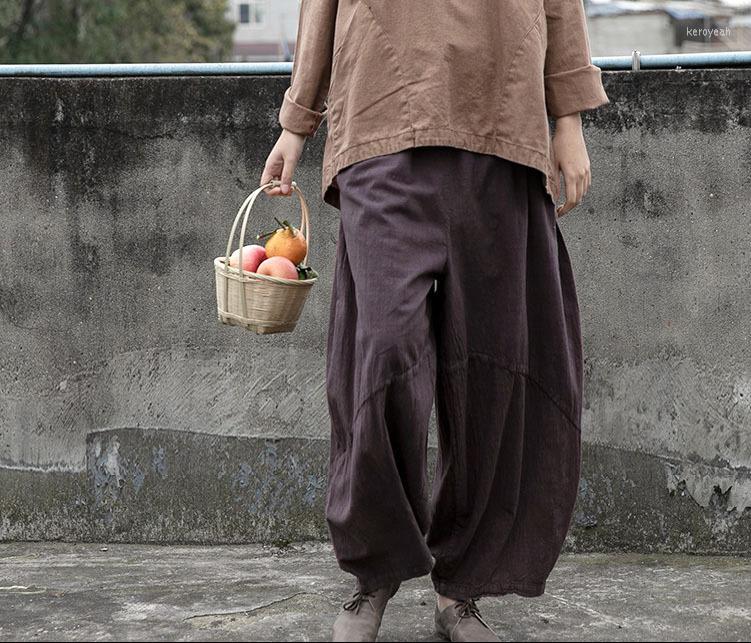 Women's Pants Women Spring Summer Elastic Waist Wide Leg Ladies Vintage Loose Cotton Linen Trousers Female 2022, Auburn
Women's Pants Women Spring Summer Elastic Waist Wide Leg Ladies Vintage Loose Cotton Linen Trousers Female 2022, Auburn