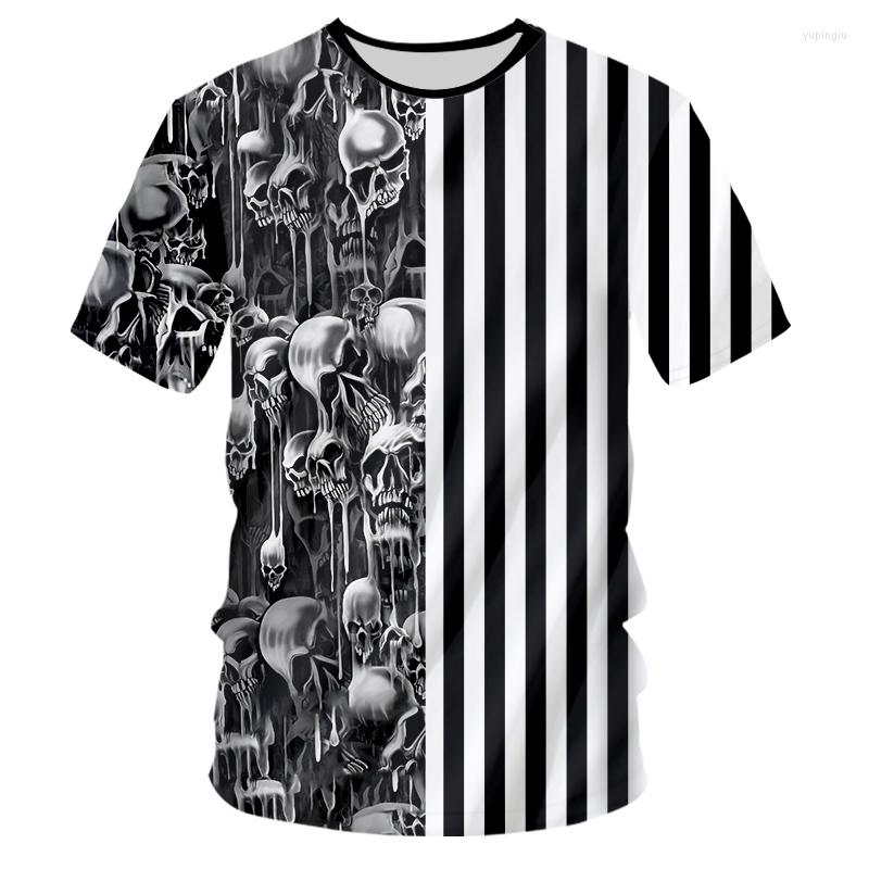 Men's T Shirts T-shirt Men's Summer Leisure Short-sleeved Skull Stripe Patchwork Street 3D Printing Pattern Round Neck Shirt Large Size, 00619
Men's T Shirts T-shirt Men's Summer Leisure Short-sleeved Skull Stripe Patchwork Street 3D Printing Pattern Round Neck Shirt Large Size, 00619