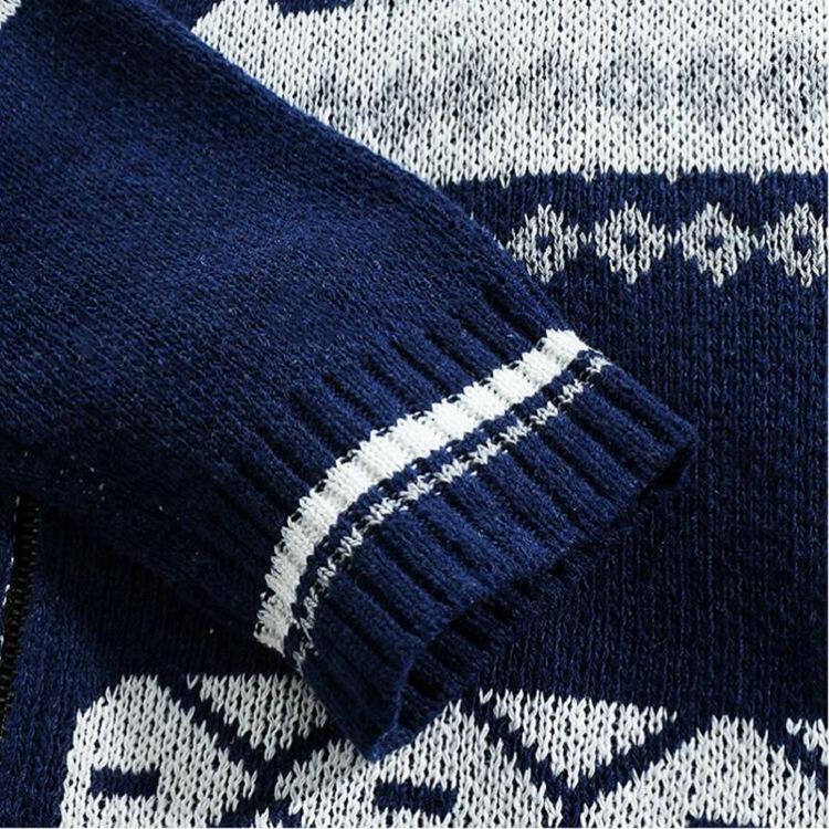 Men's Sweaters Vintage Cardigan Mens Sweater Casual Jacquard Fashion Coat Knitted Cardigans Autumn Winter Oversized